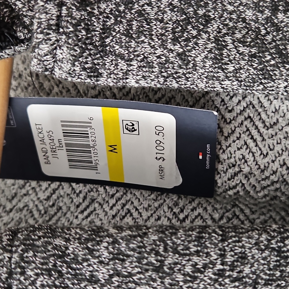 NWT Tommy Hilfiger Classic Open-Front Military Band Jacket Women’s Medium Grey - Picture 5 of 12